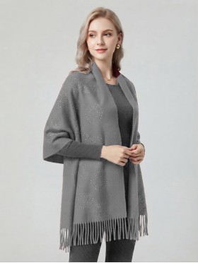 Cashmere Cape W/ Rhinestones